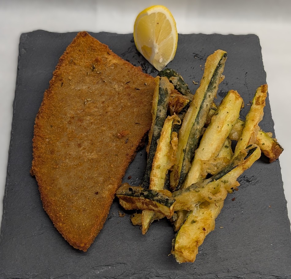 Cotoletta e zucchine al limone